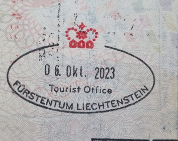 Carimbo de Liechtenstein no passaporte