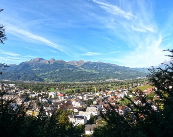 Vista panorâmica de Liechtenstein, Vaduz